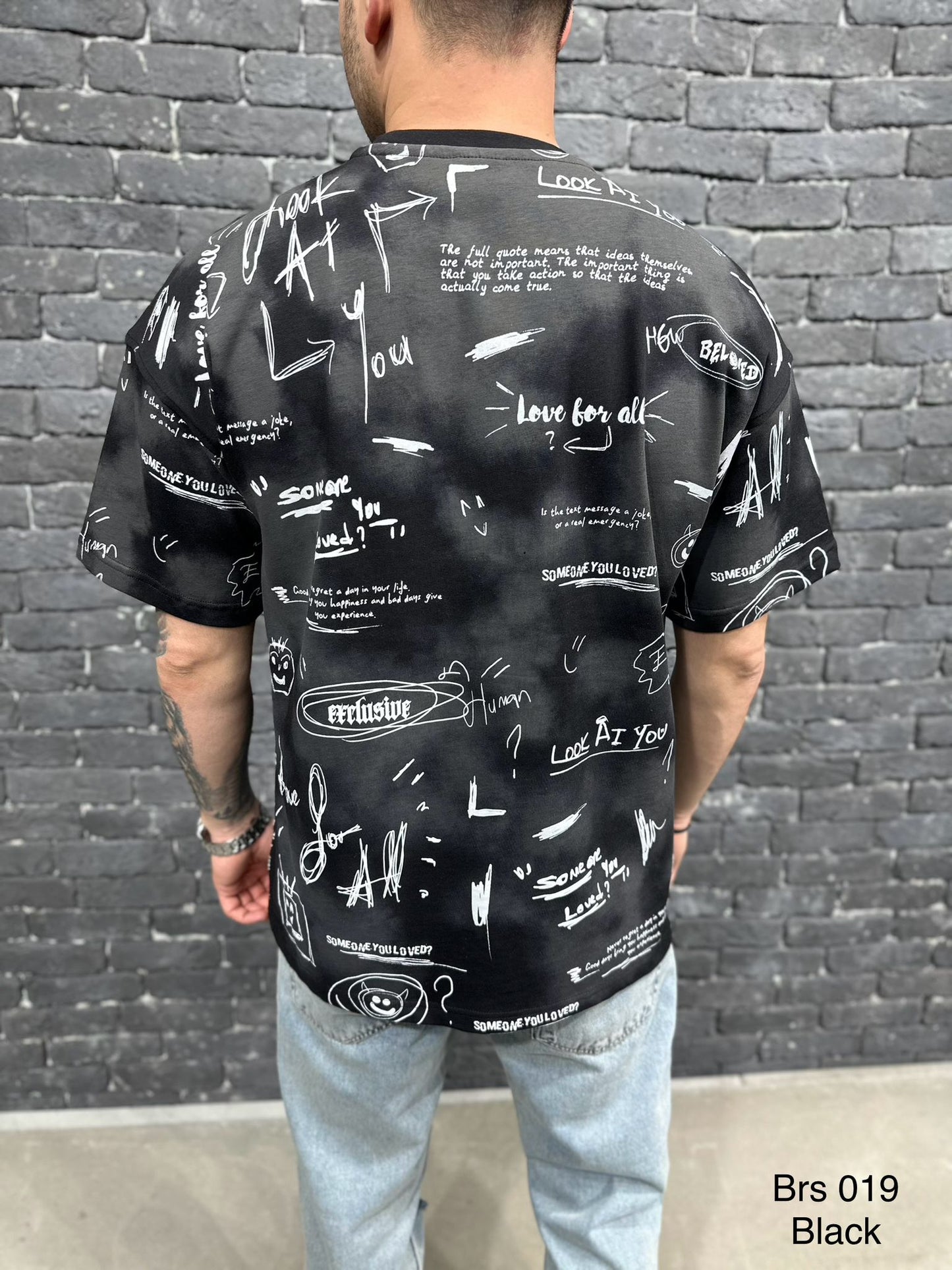 T-SHIRT OVERSIZE BLACK BRS019