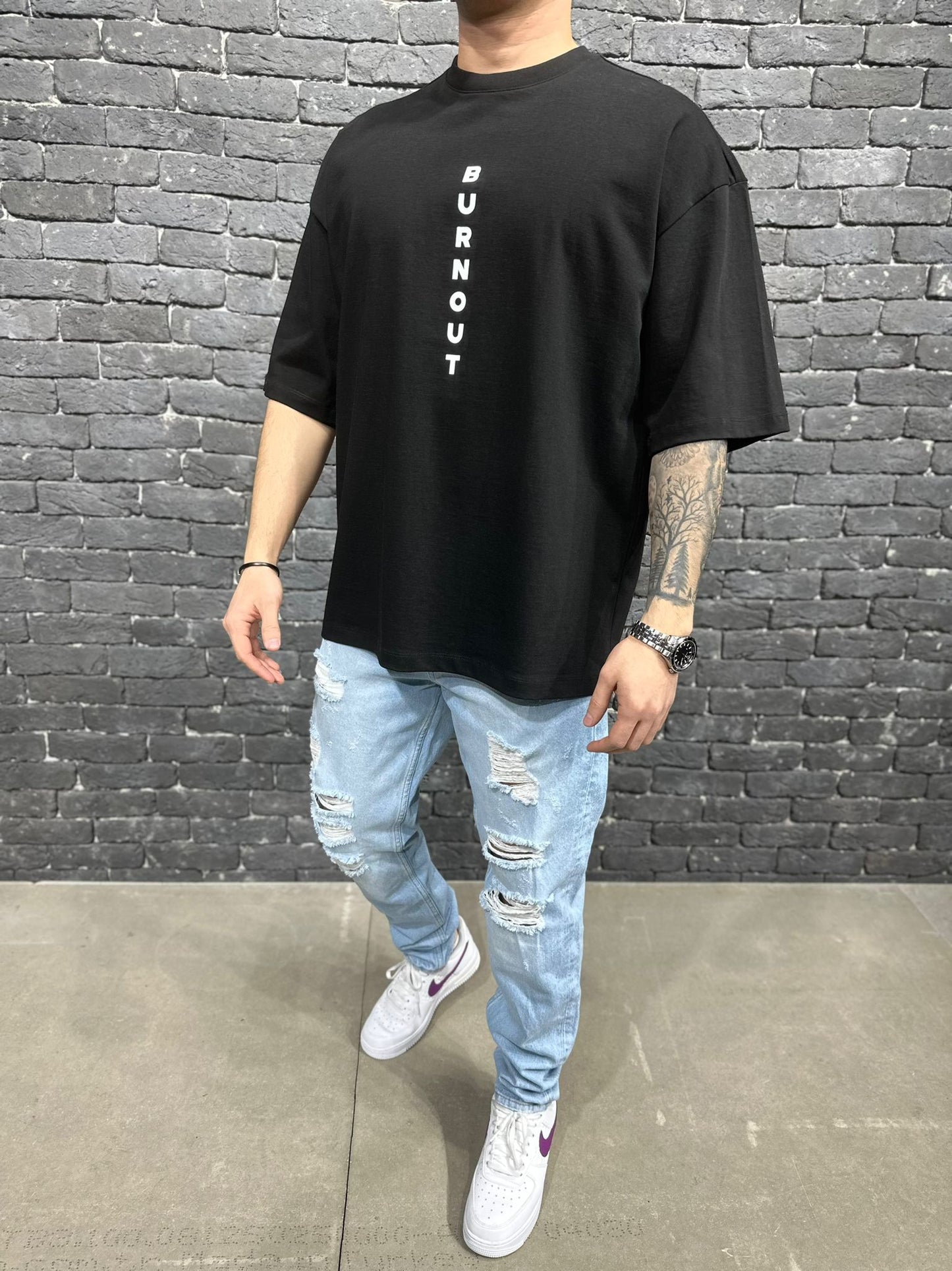 T-SHIRT OVERSIZE BLACK AJ6380