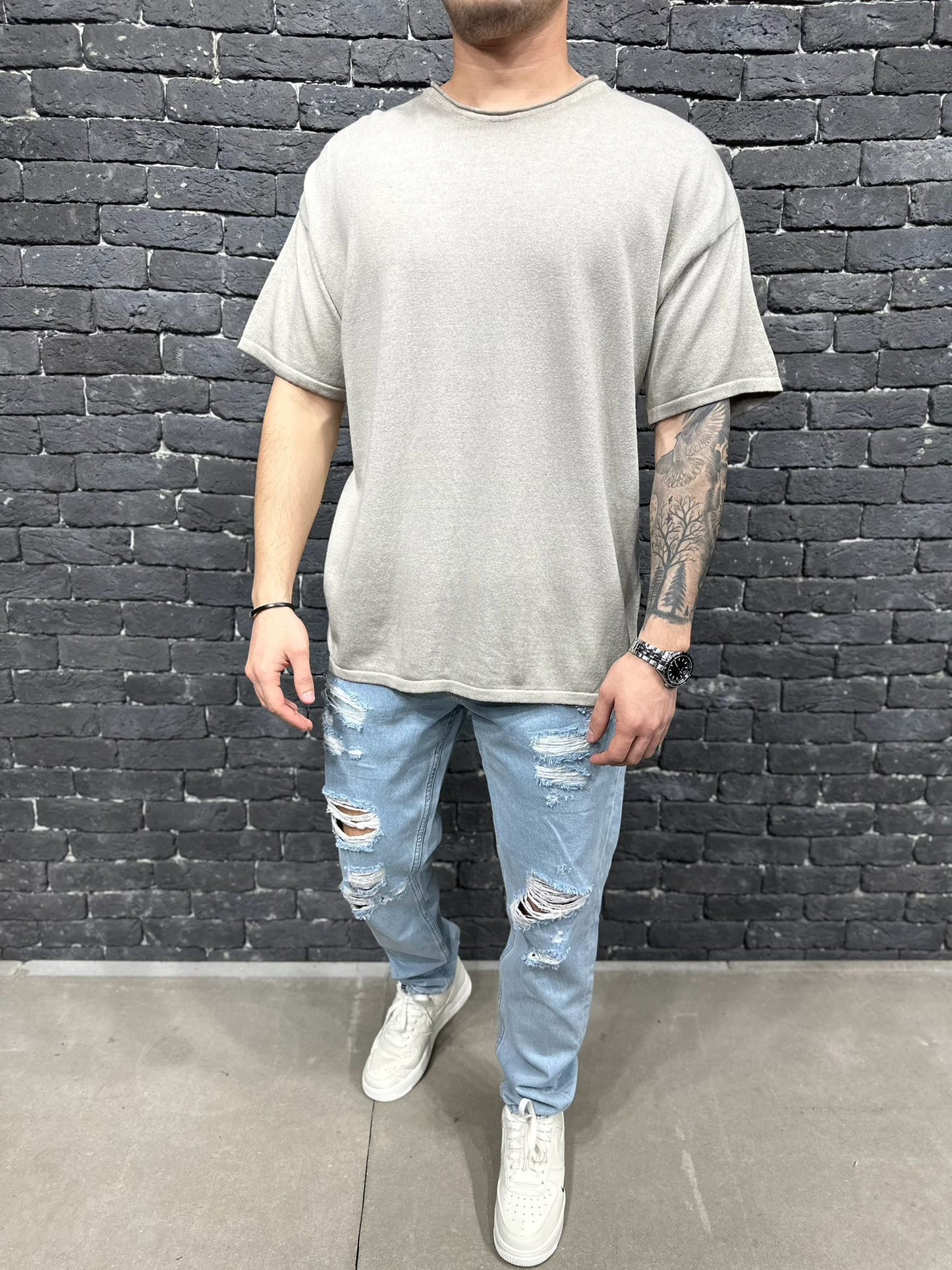 T-SHIRT OVERSIZE BEIGE BRS033