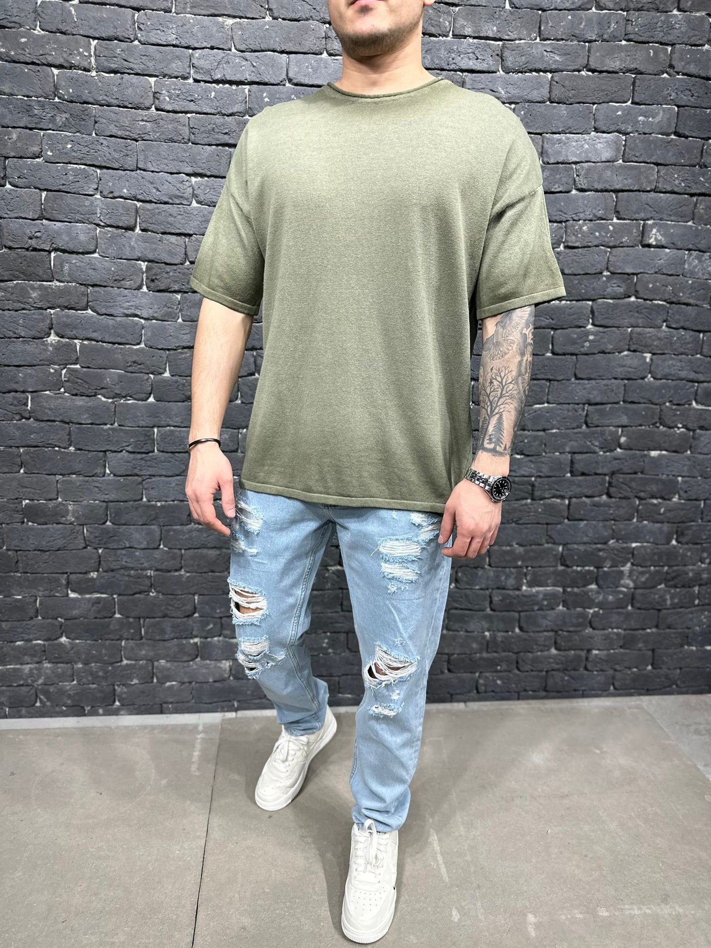 T-SHIRT OVERSIZE KHAKI BRS033