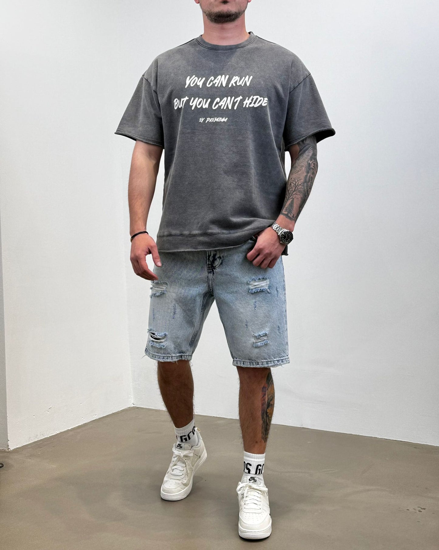 T-SHIRT OVERSIZE ANTHRACITE AJ6390