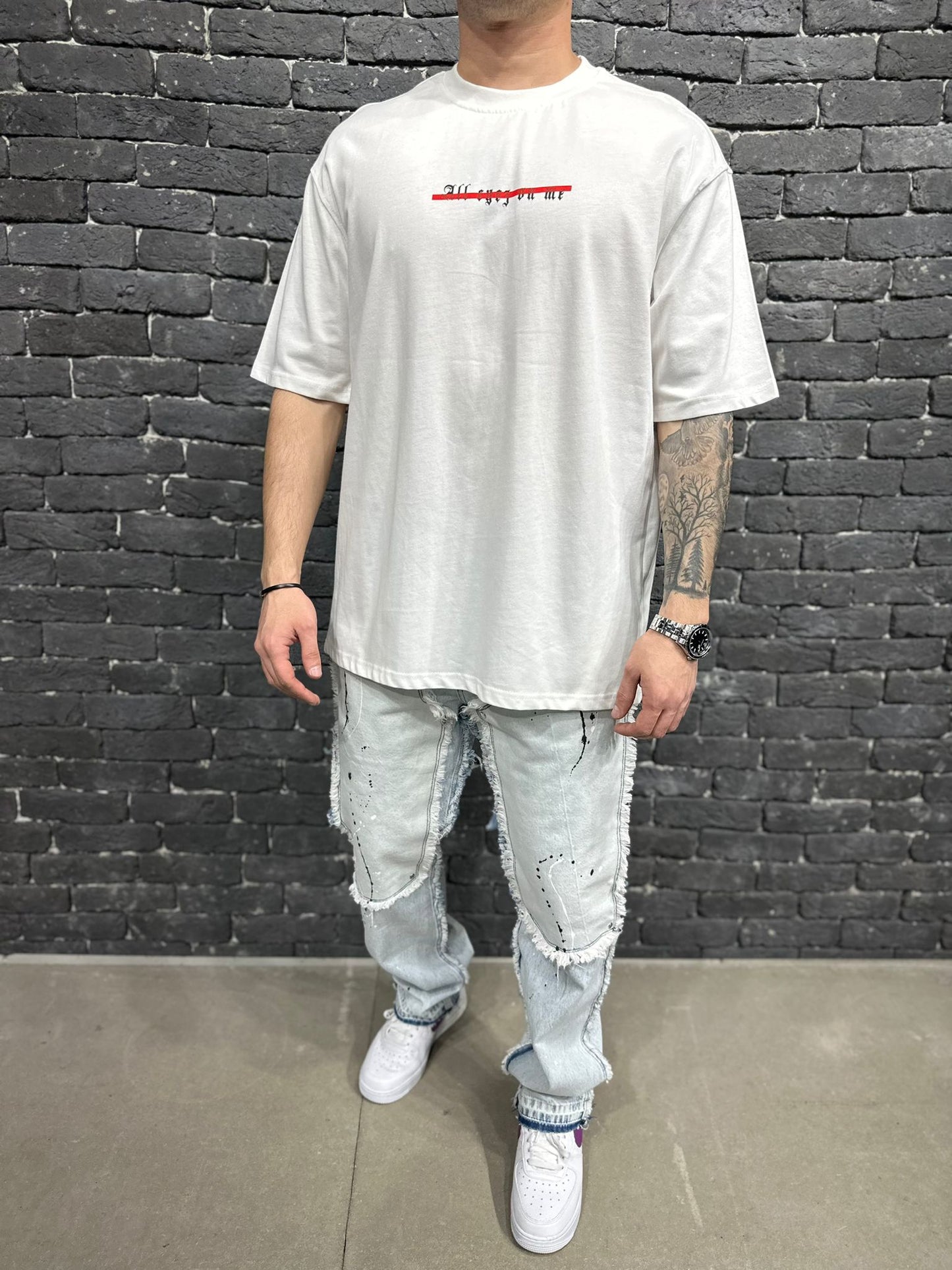 T-SHIRT OVERSIZE ECRU BRS009