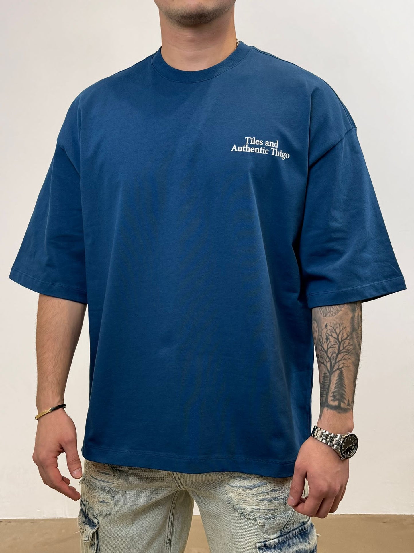 T-SHIRT OVERSIZE INDIGO AJ6408