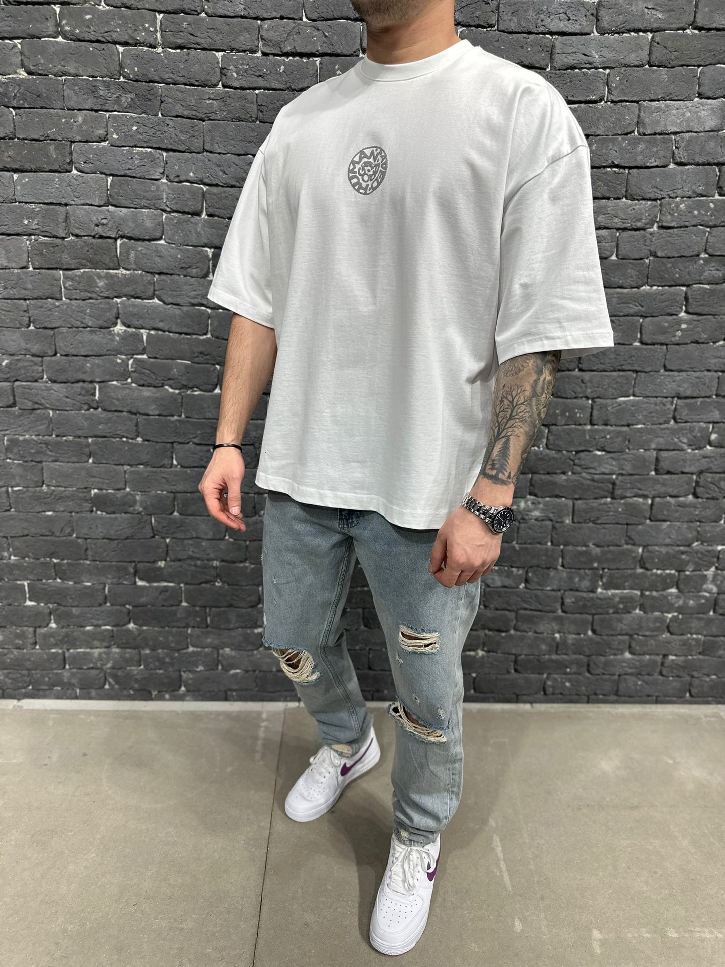 T-SHIRT OVERSIZE OFF WHITE AJ6389