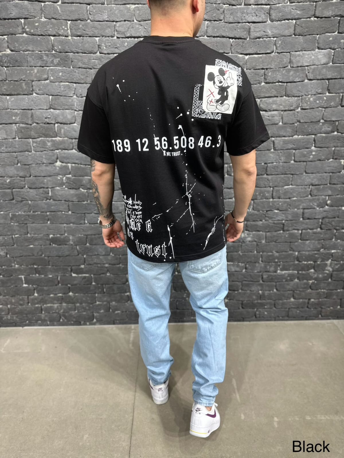 T-SHIRT OVERSIZE BLACK UN047