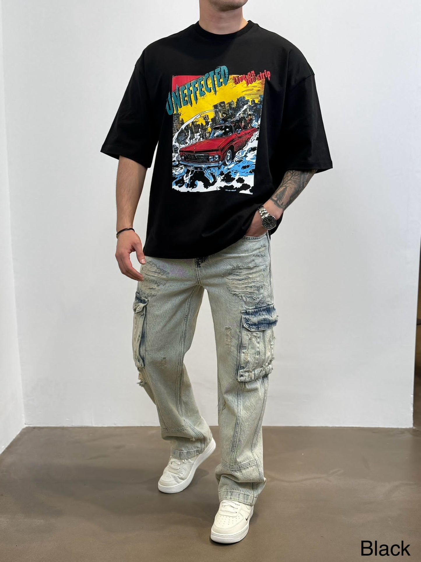 T-SHIRT OVERSIZE BLACK UN117