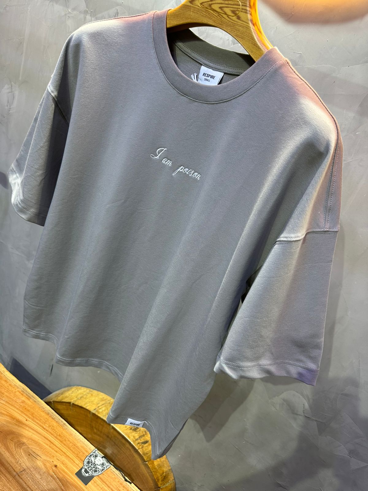 T SHIRT OVERSIZE RESPIRE GREY 4215