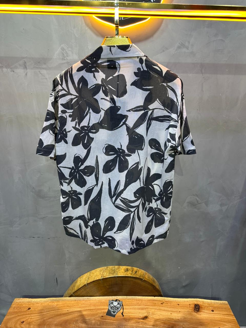 CHEMISE FLOWER GREY 1265