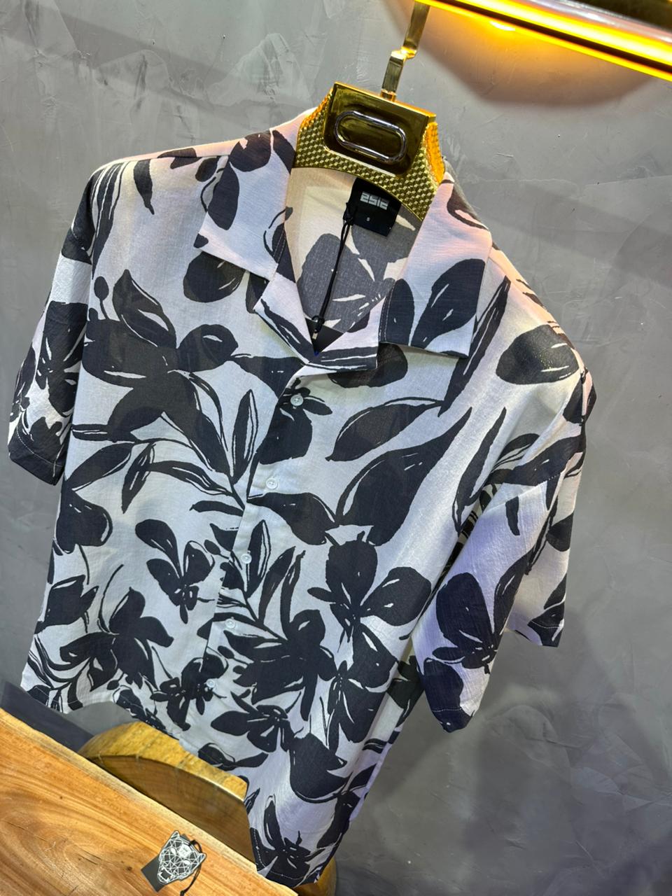 CHEMISE FLOWER GREY 1265