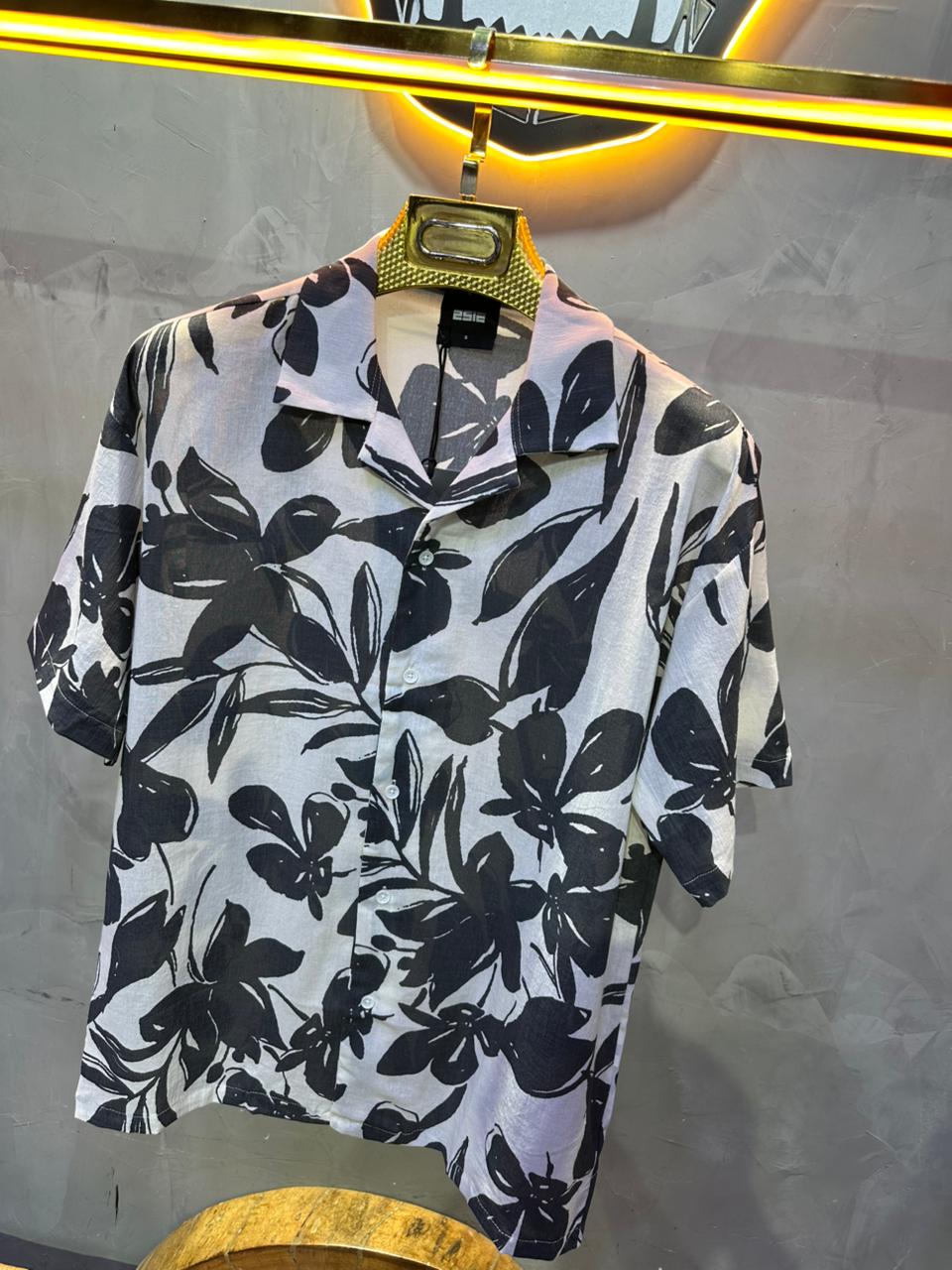 CHEMISE FLOWER GREY 1265