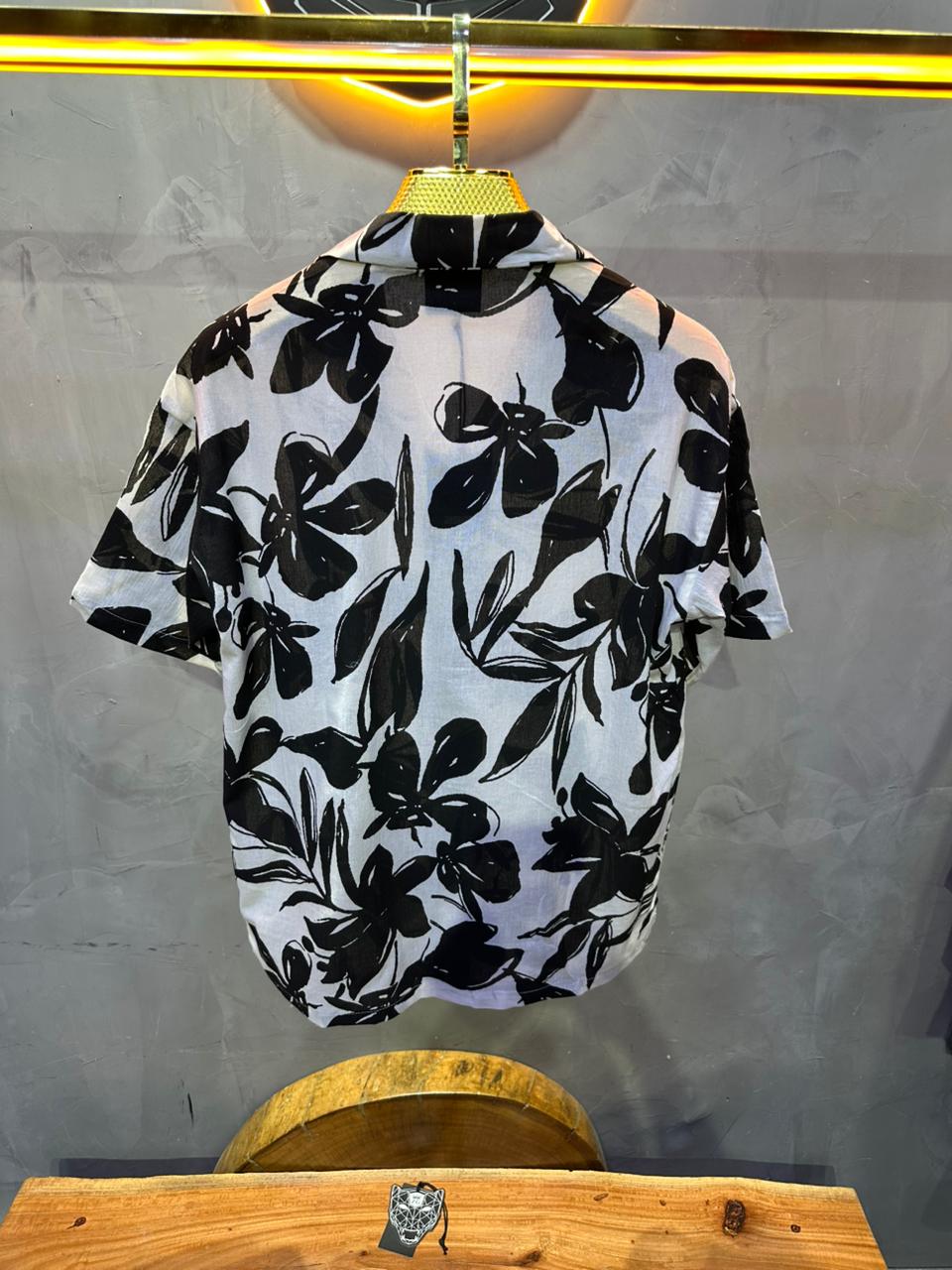 CHEMISE FLOWER BLACK 1265