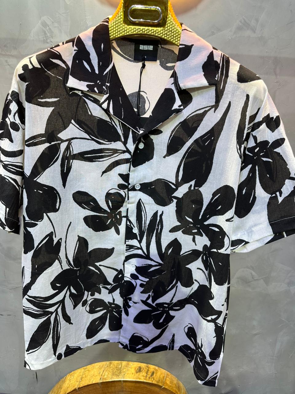 CHEMISE FLOWER BLACK 1265