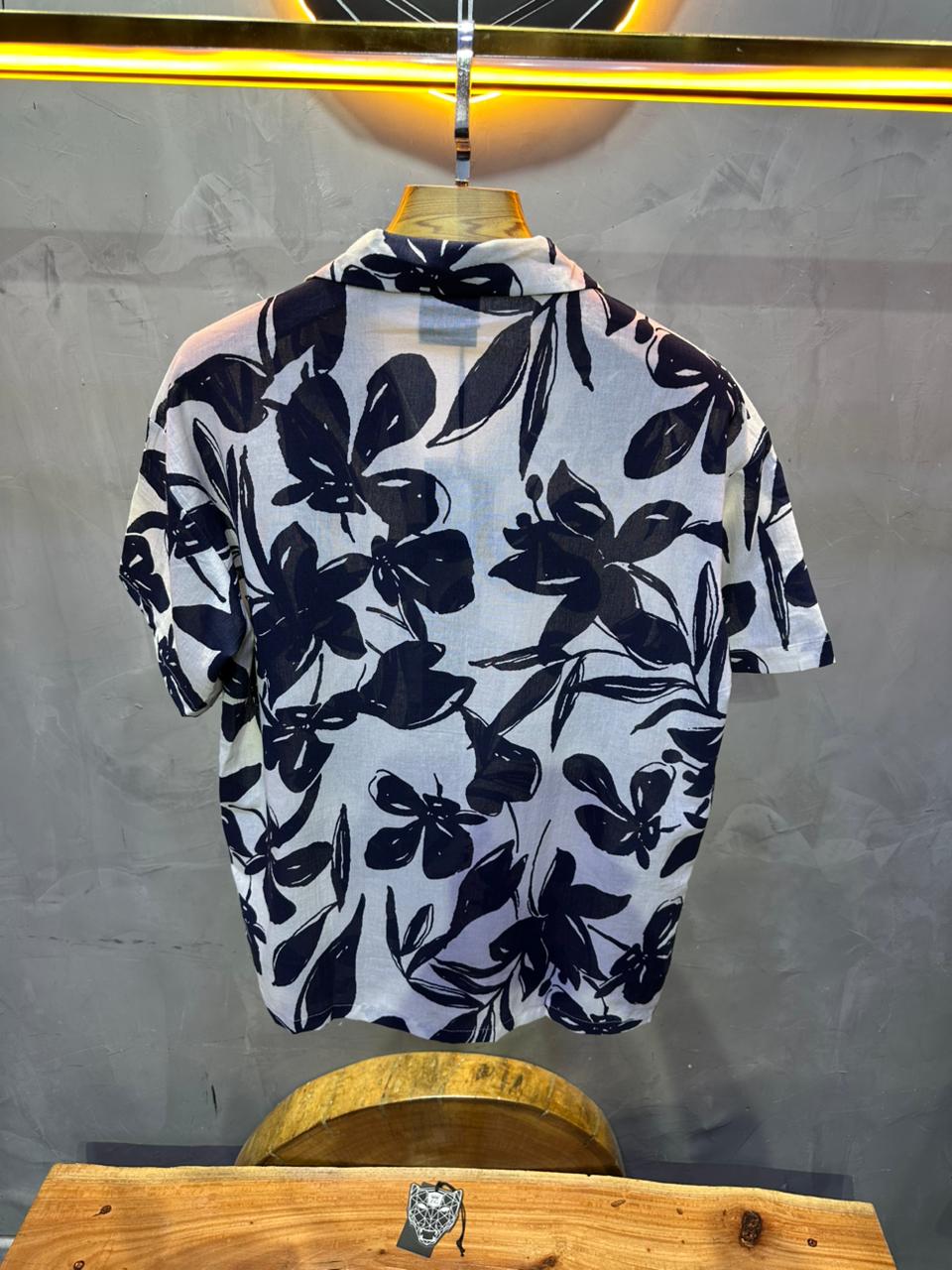 CHEMISE FLOWER BLUE 1265 - ZG PREMIUM