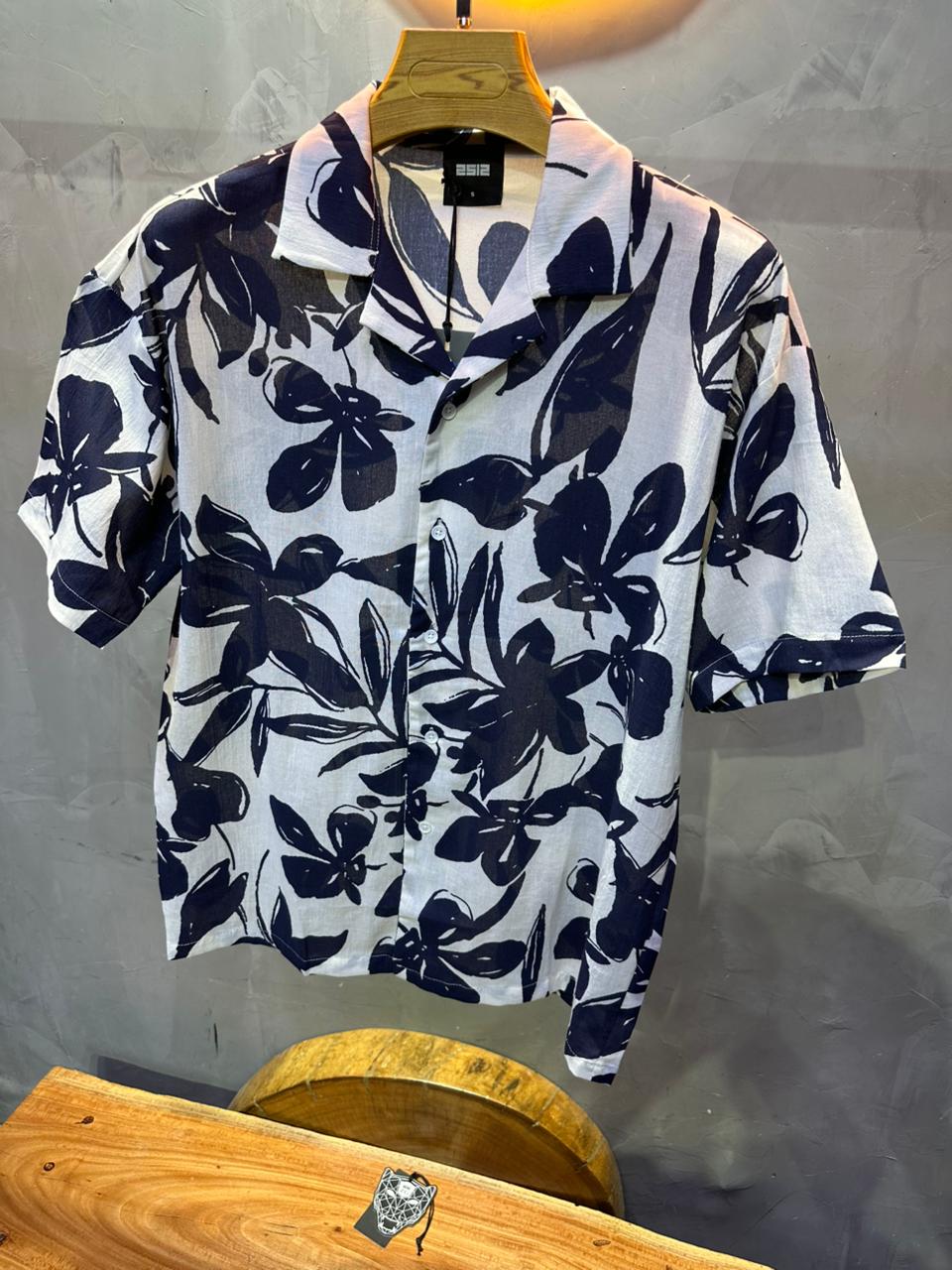 CHEMISE FLOWER BLUE 1265