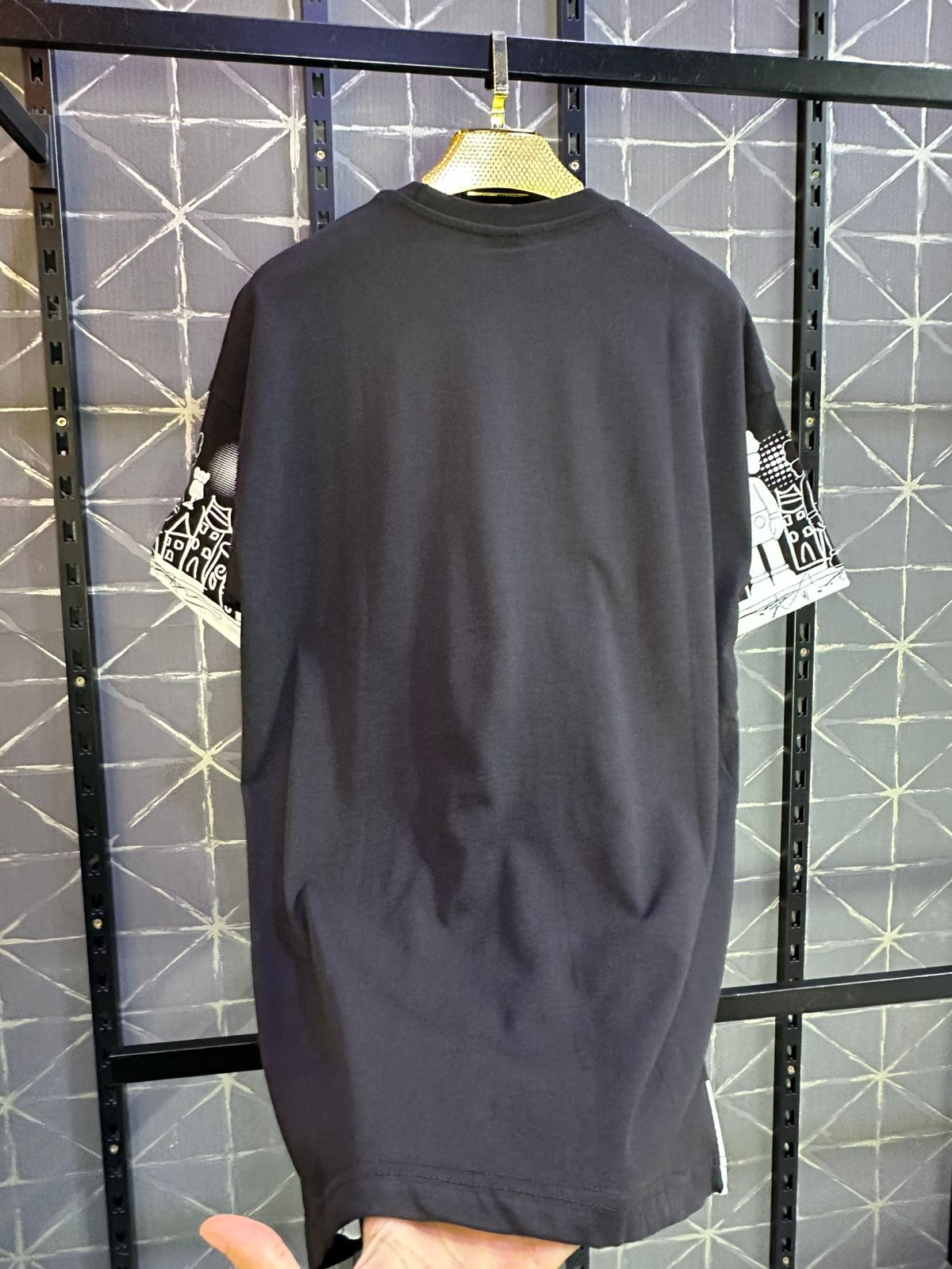 T-SHIRT OVERSIZE BALCK BRS047