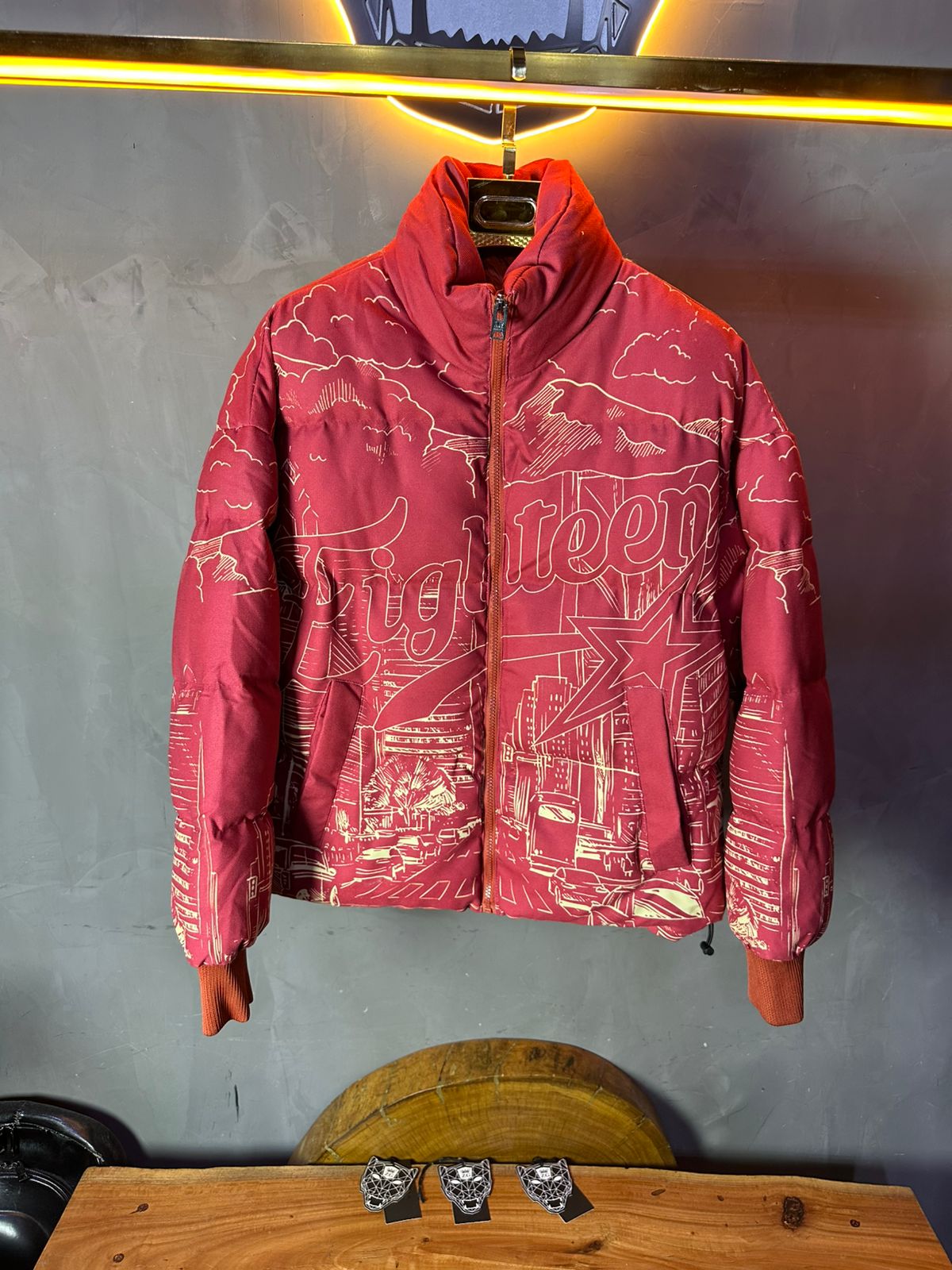 PUFER JACKET DIGITAL STYLE RED 5667