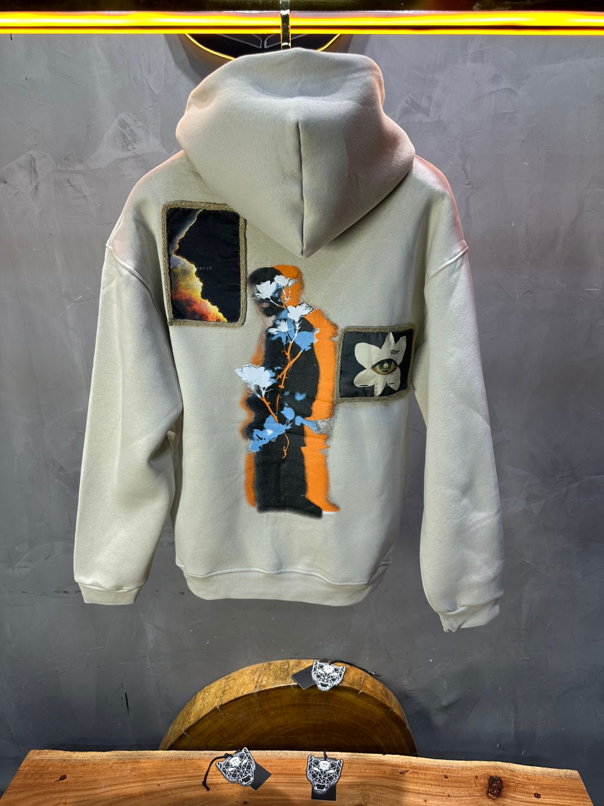 HOODIE SAW OVERSIZE BEIGE 4989