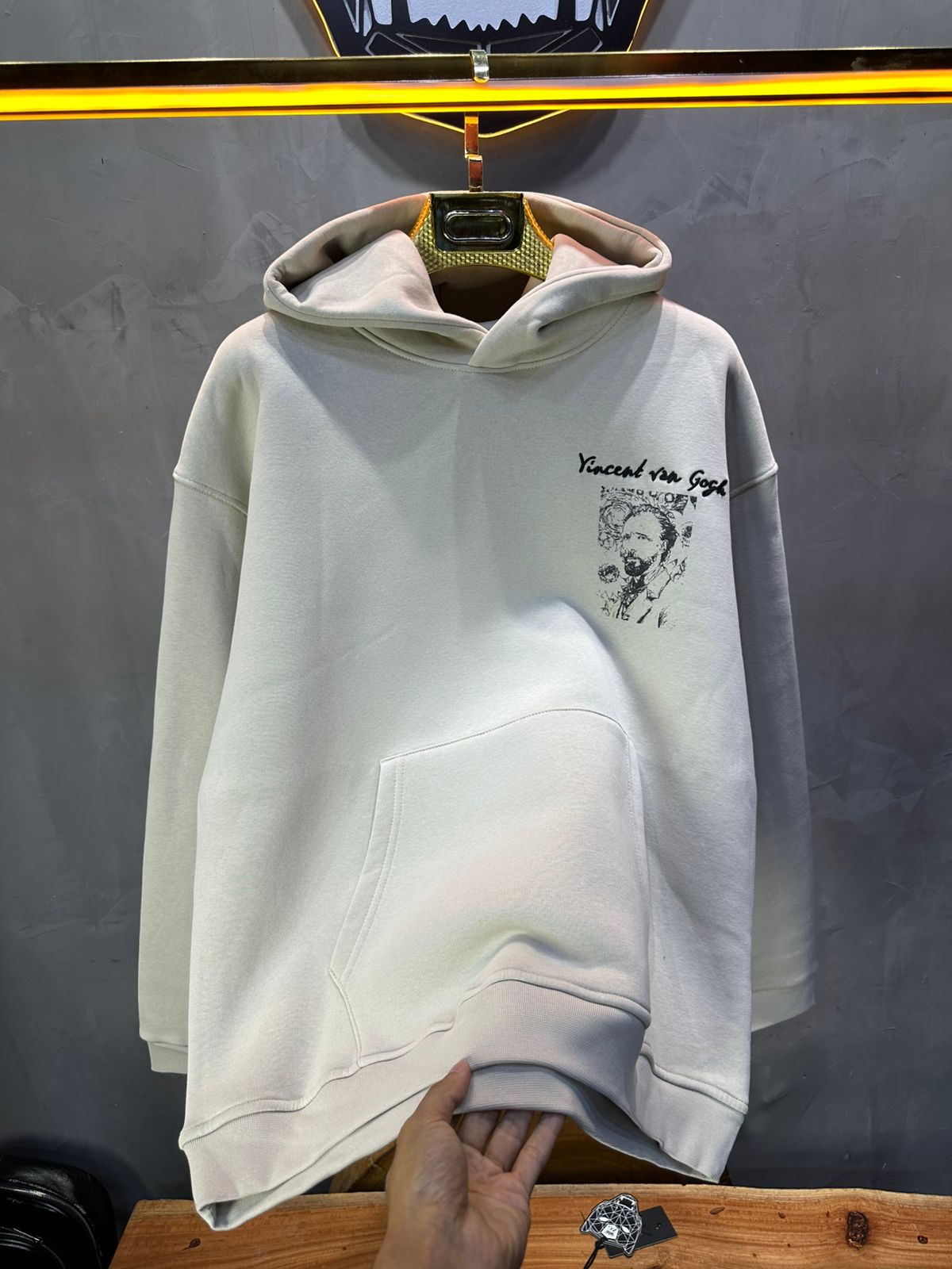 HOODIE SAW OVERSIZE BEIGE 4993