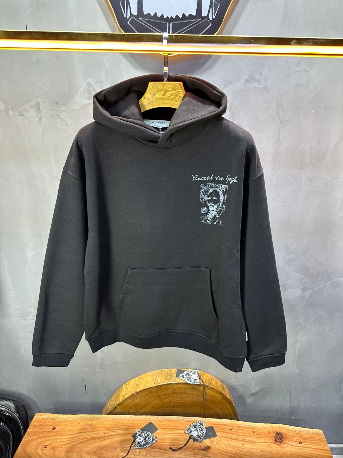 HOODIE SAW OVERSIZE BLACK 4973