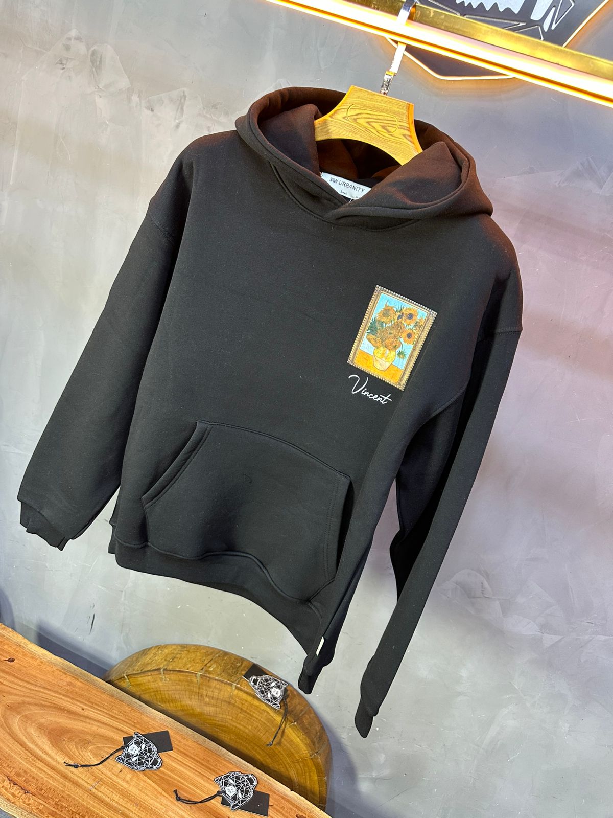 HOODIE SAW OVERSIZE BLACK 4973