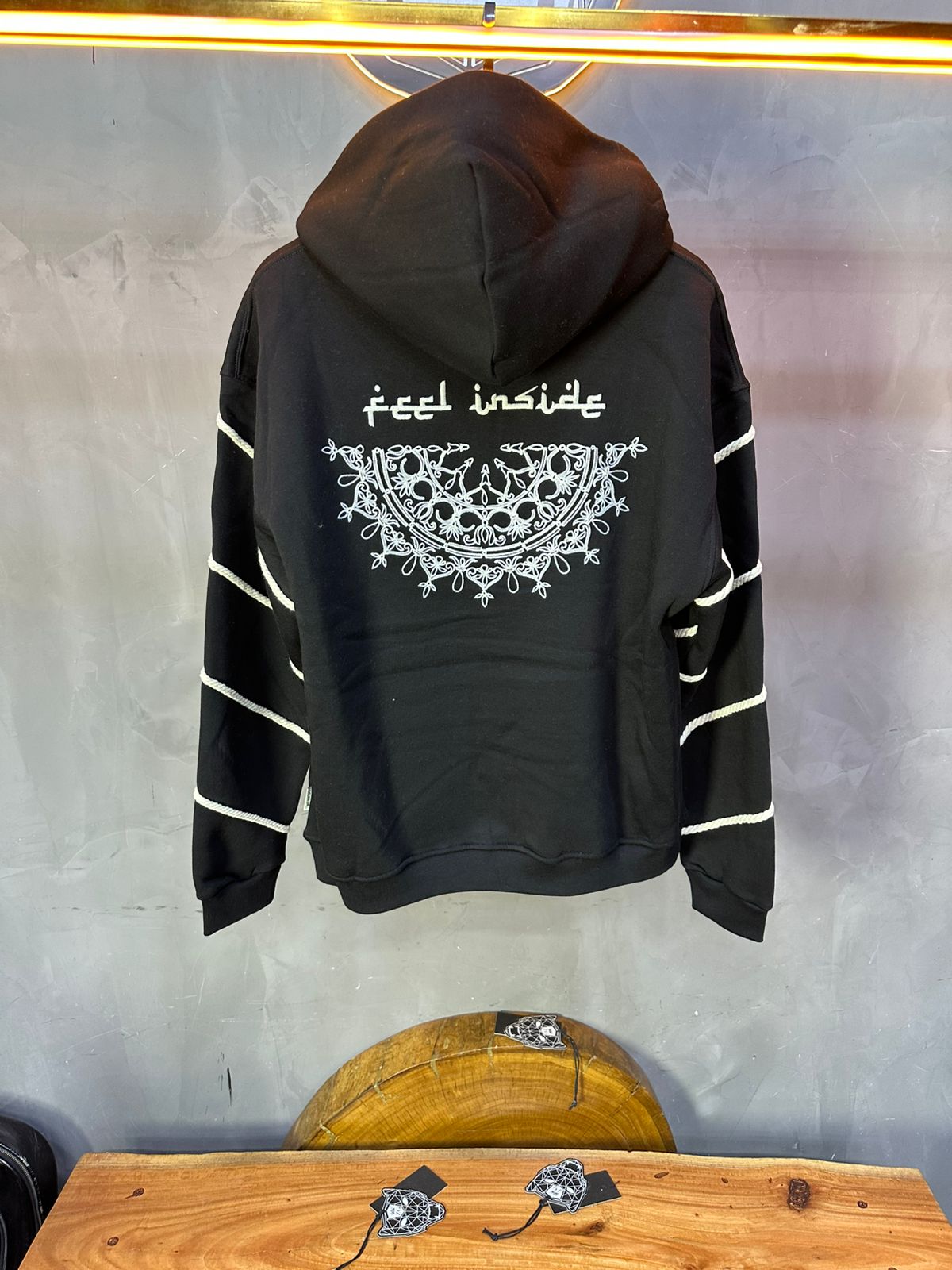 HOODIE SAW OVERSIZE BLACK 4991