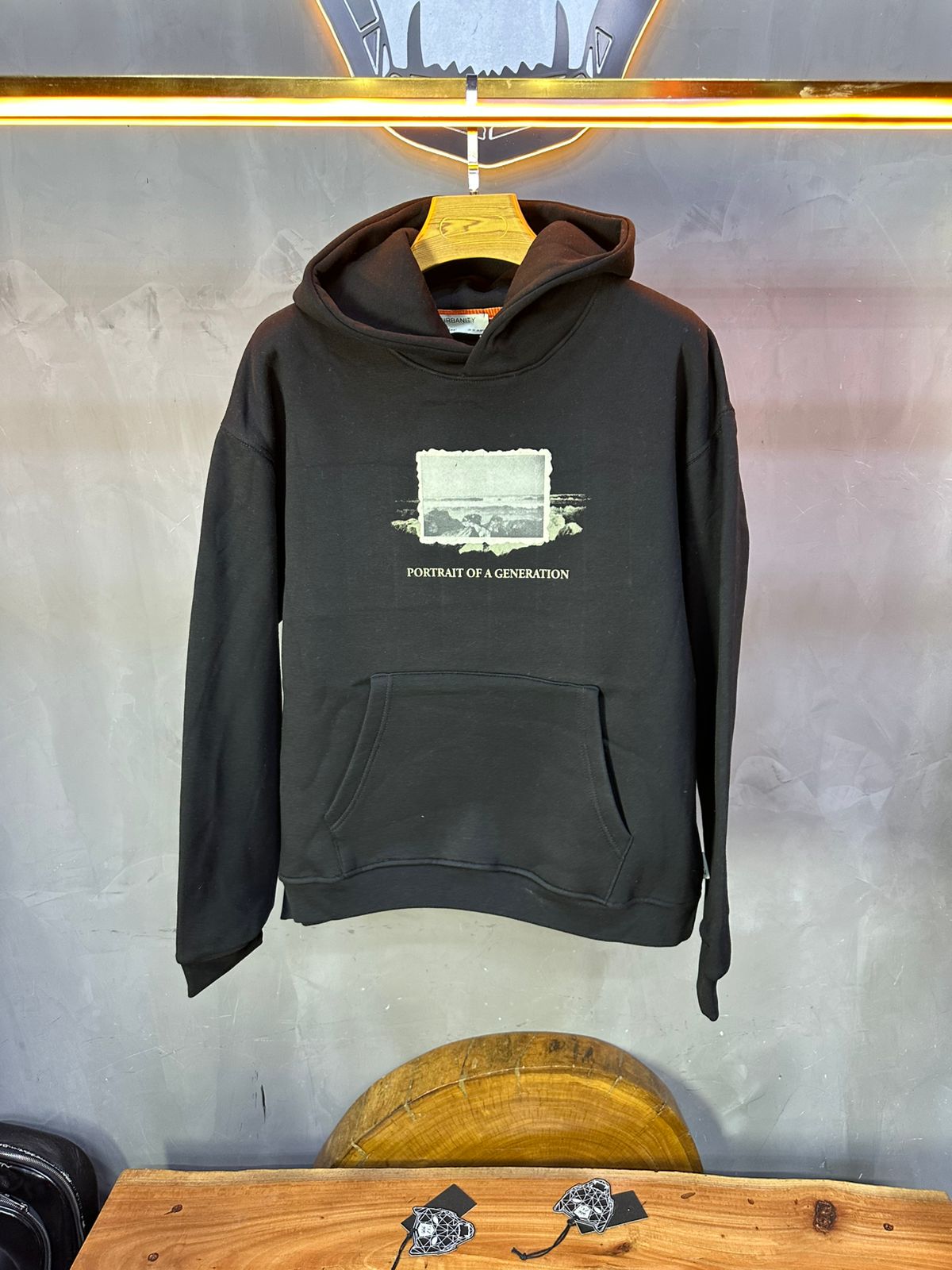 HOODIE SAW OVERSIZE BLACK 4965