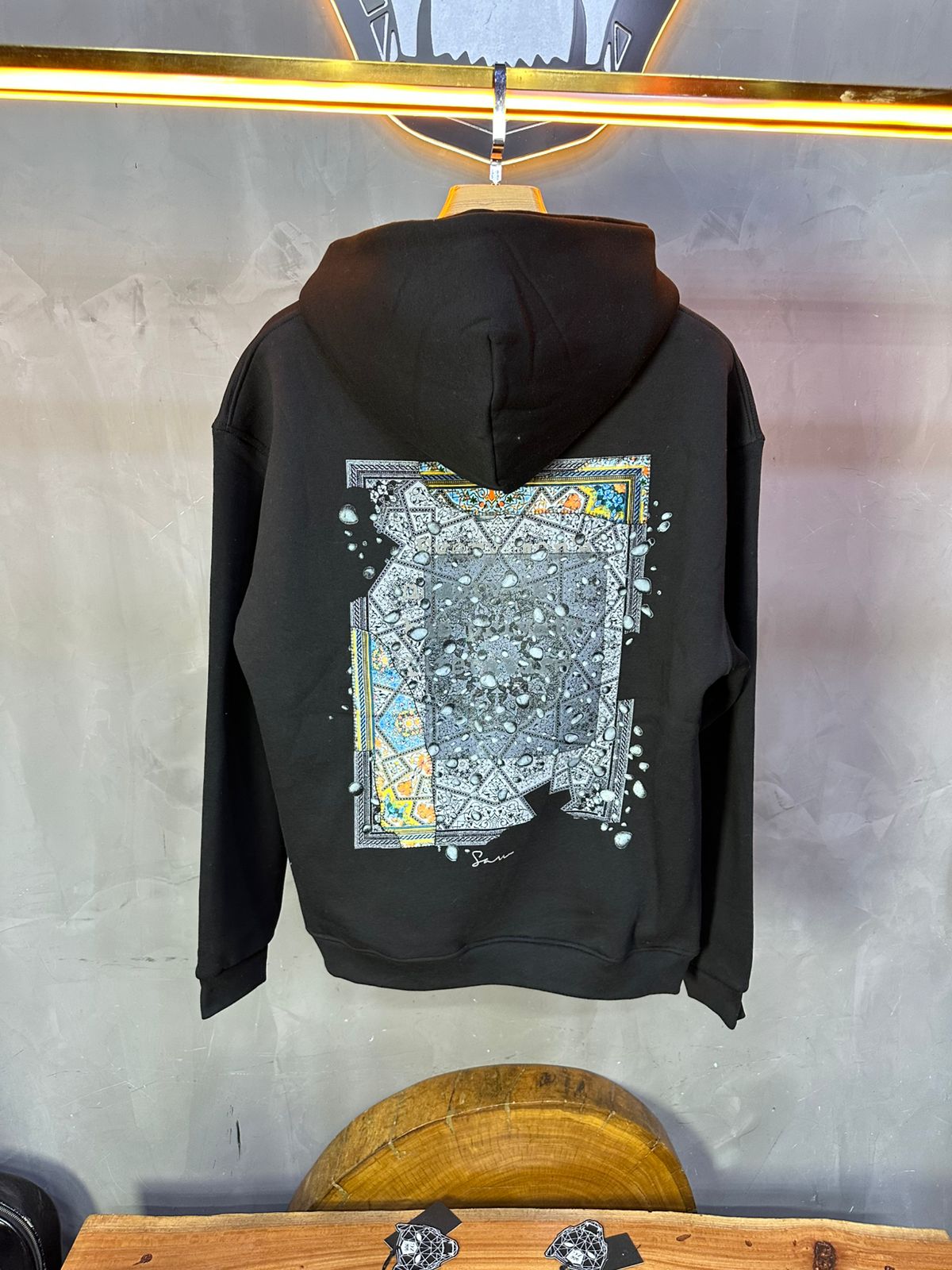 HOODIE SAW OVERSIZE BLACK 4997