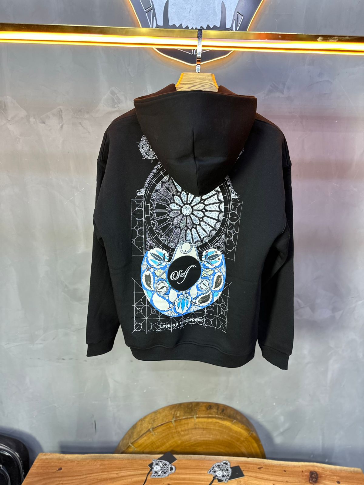 HOODIE SAW OVERSIZE BLACK 4975 - ZG PREMIUM