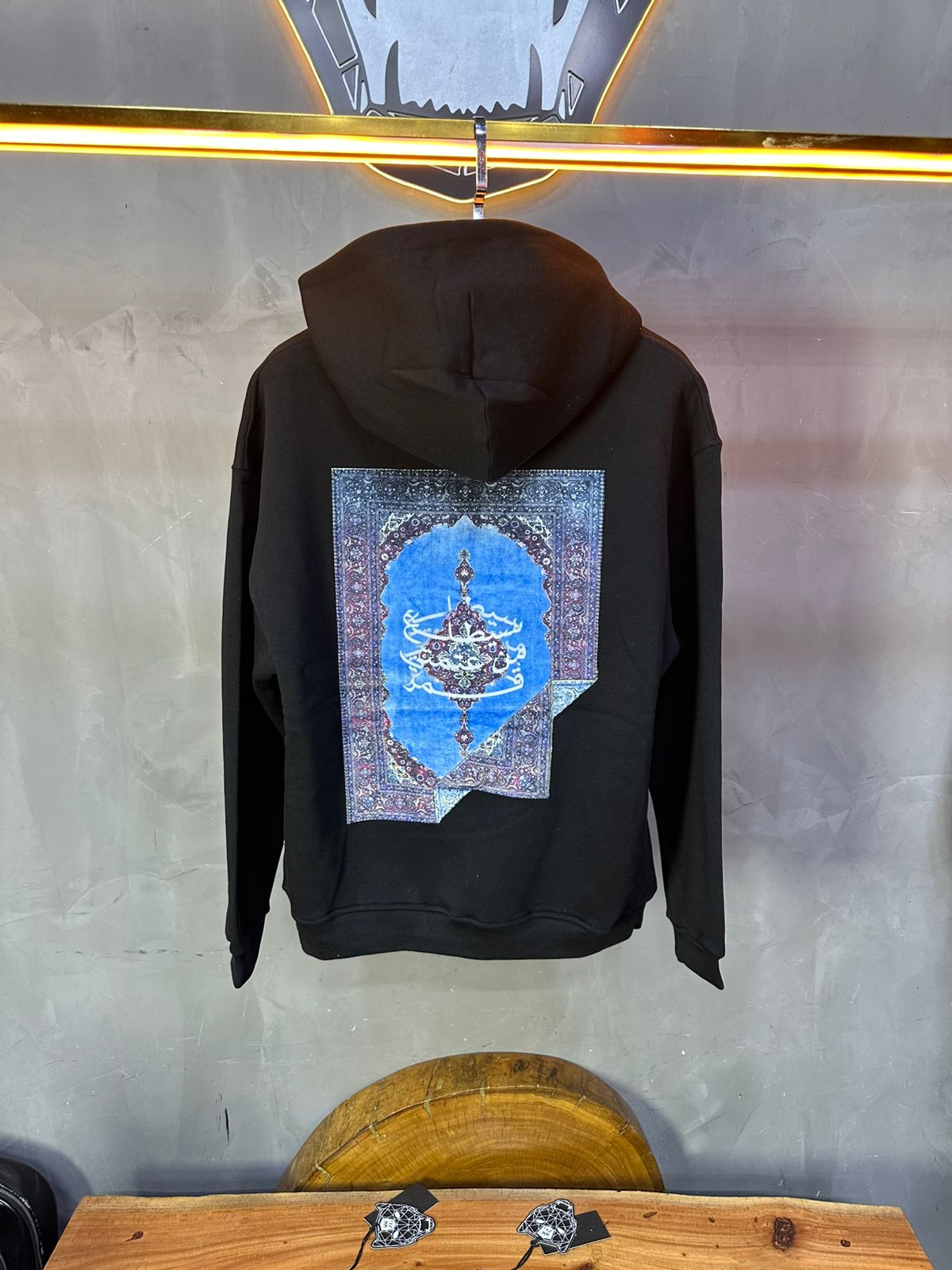 HOODIE SAW OVERSIZE BLACK 4978