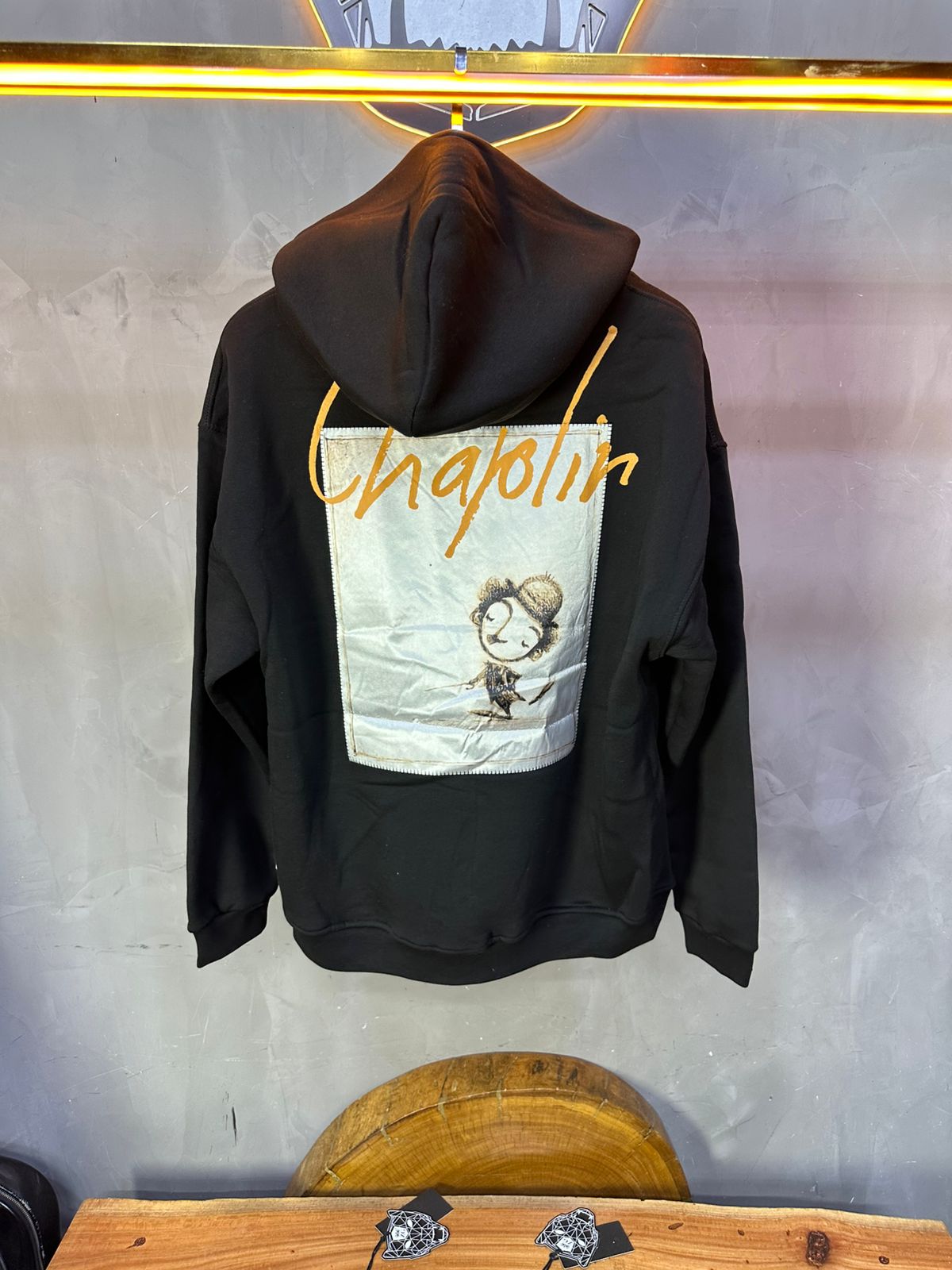 HOODIE SAW OVERSIZE BLACK 4970