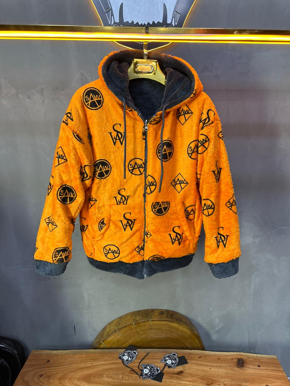 JACKET DOUBLE FAC OVER GREY/ORANGE 4950