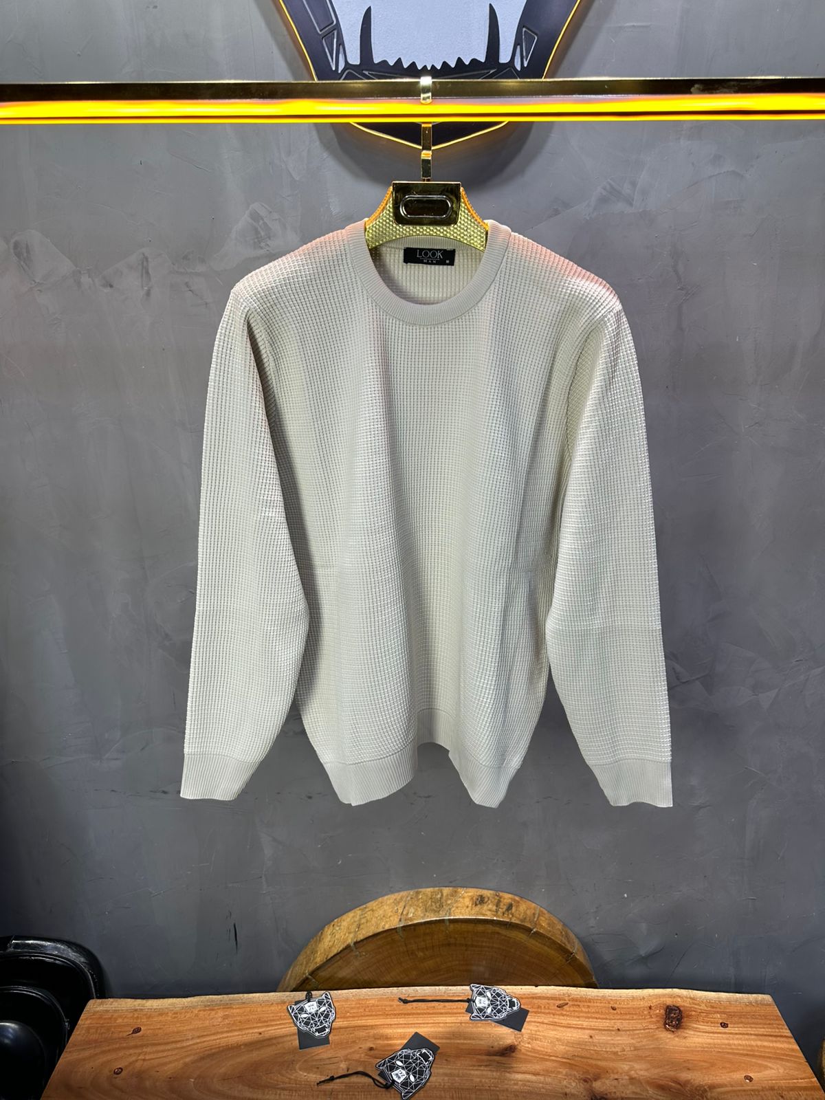 SWEAT TRICOTE BEIGE 4030