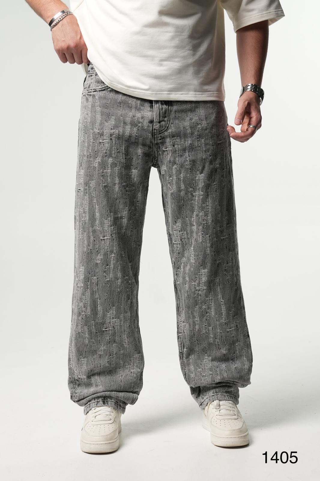 JEANS BAGGY GRIS DECHIRE C1405 - ZG PREMIUM