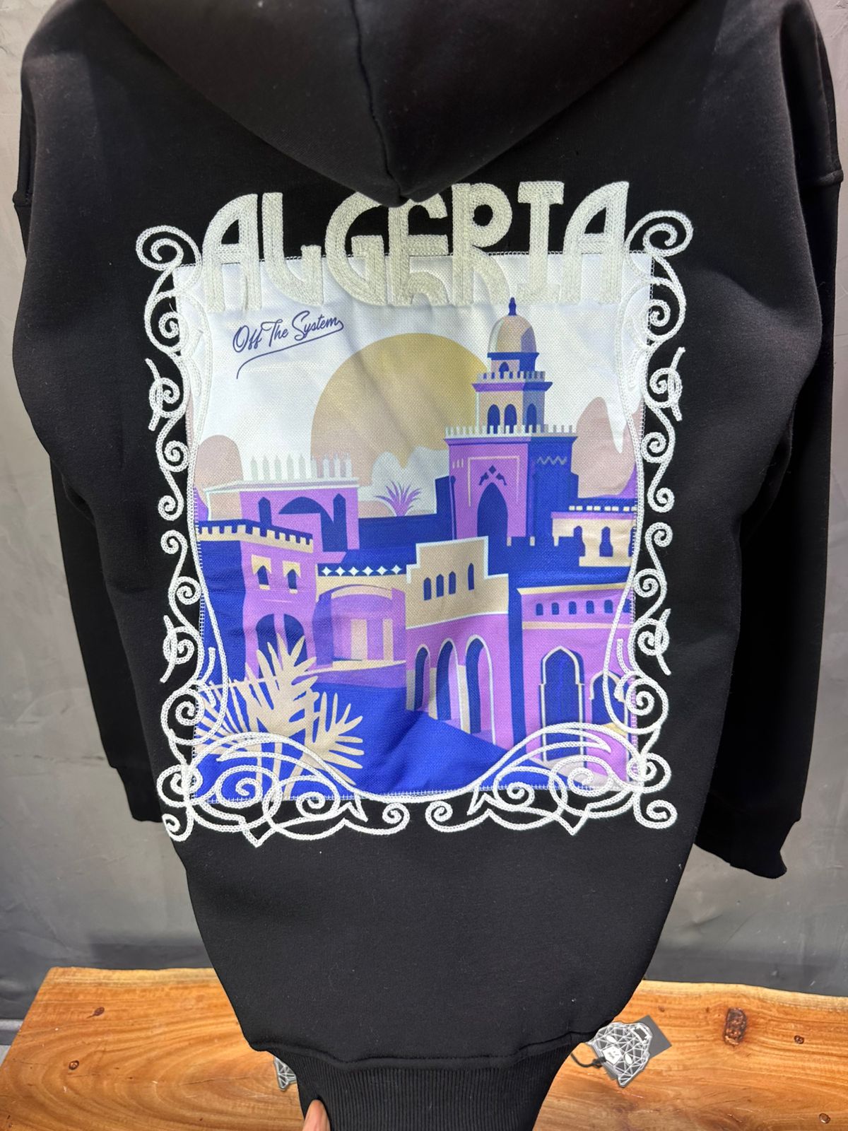 HOODIE NOIR ALGERIA 7858 - ZG PREMIUM
