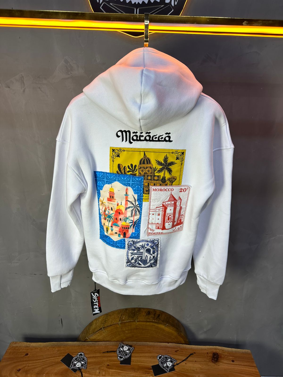 SWEAT A CAPUCH BLANC 7853 - ZG PREMIUM