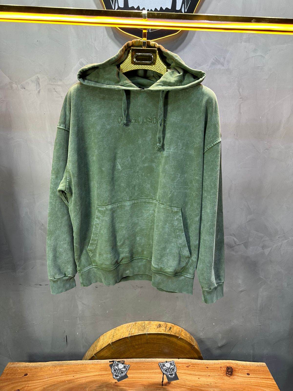 Sweat à Capuche Homme noir Effet Vintage "REALISTIC" 25k222 - ZG PREMIUM