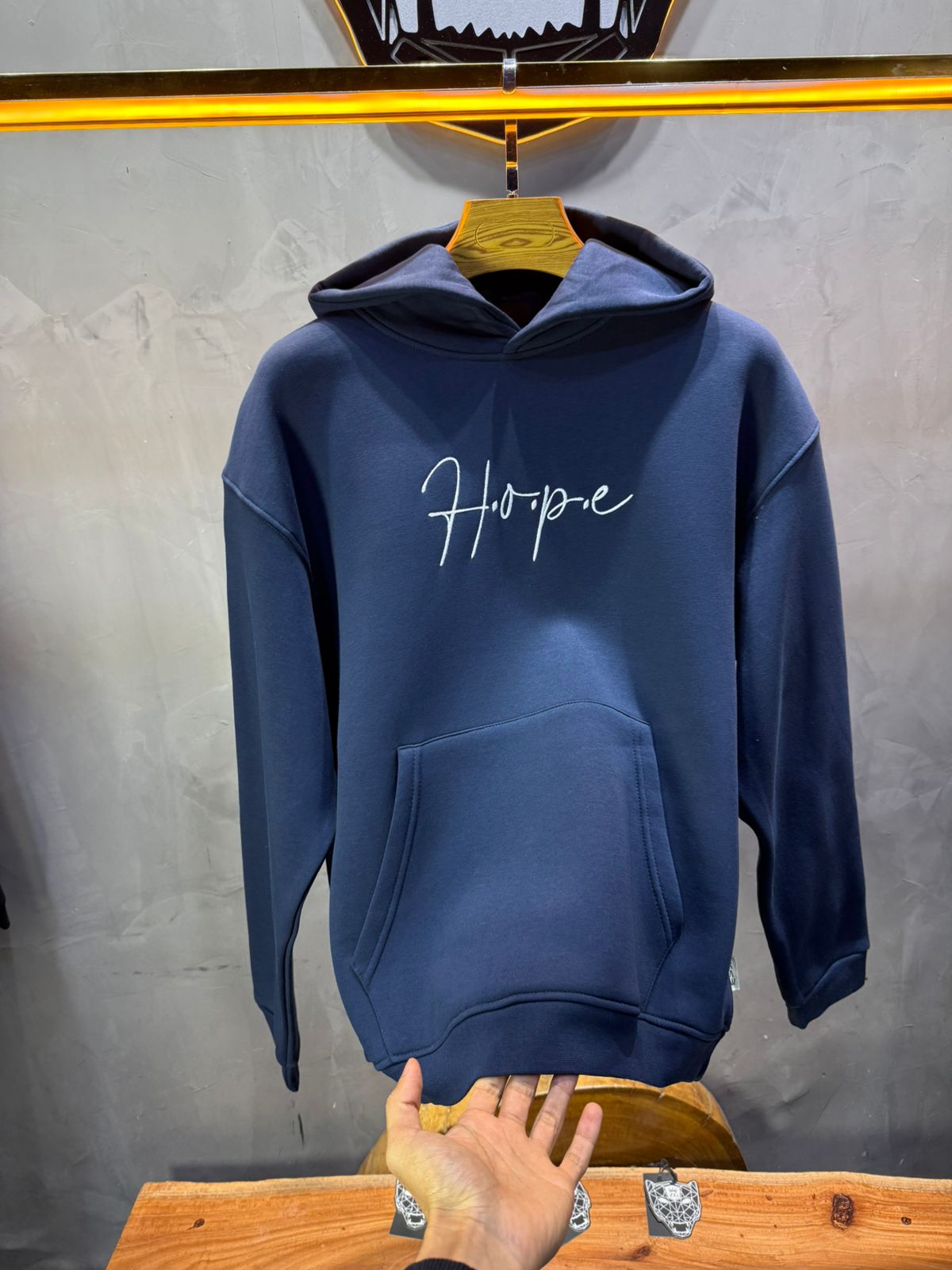 Hoodie Hope Bleu Marine Oversize 4968 - ZG PREMIUM