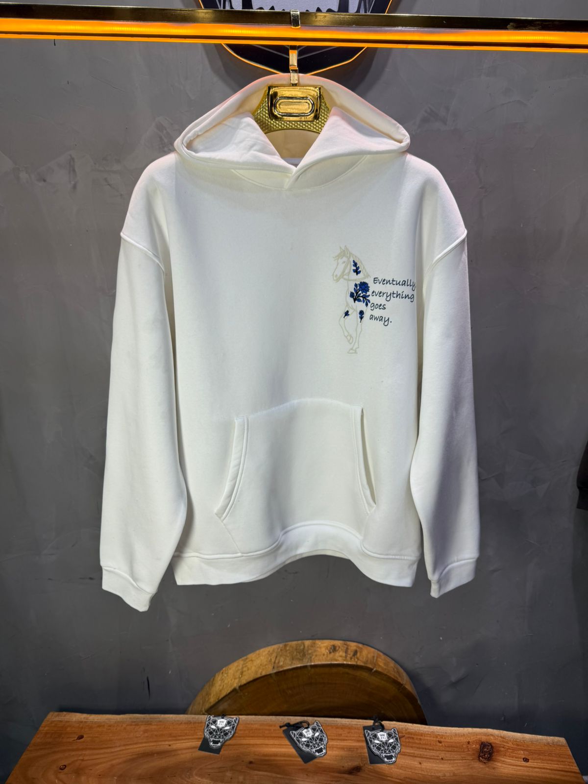 Hoodie Blanc Cheval Oversize 4957 - ZG PREMIUM