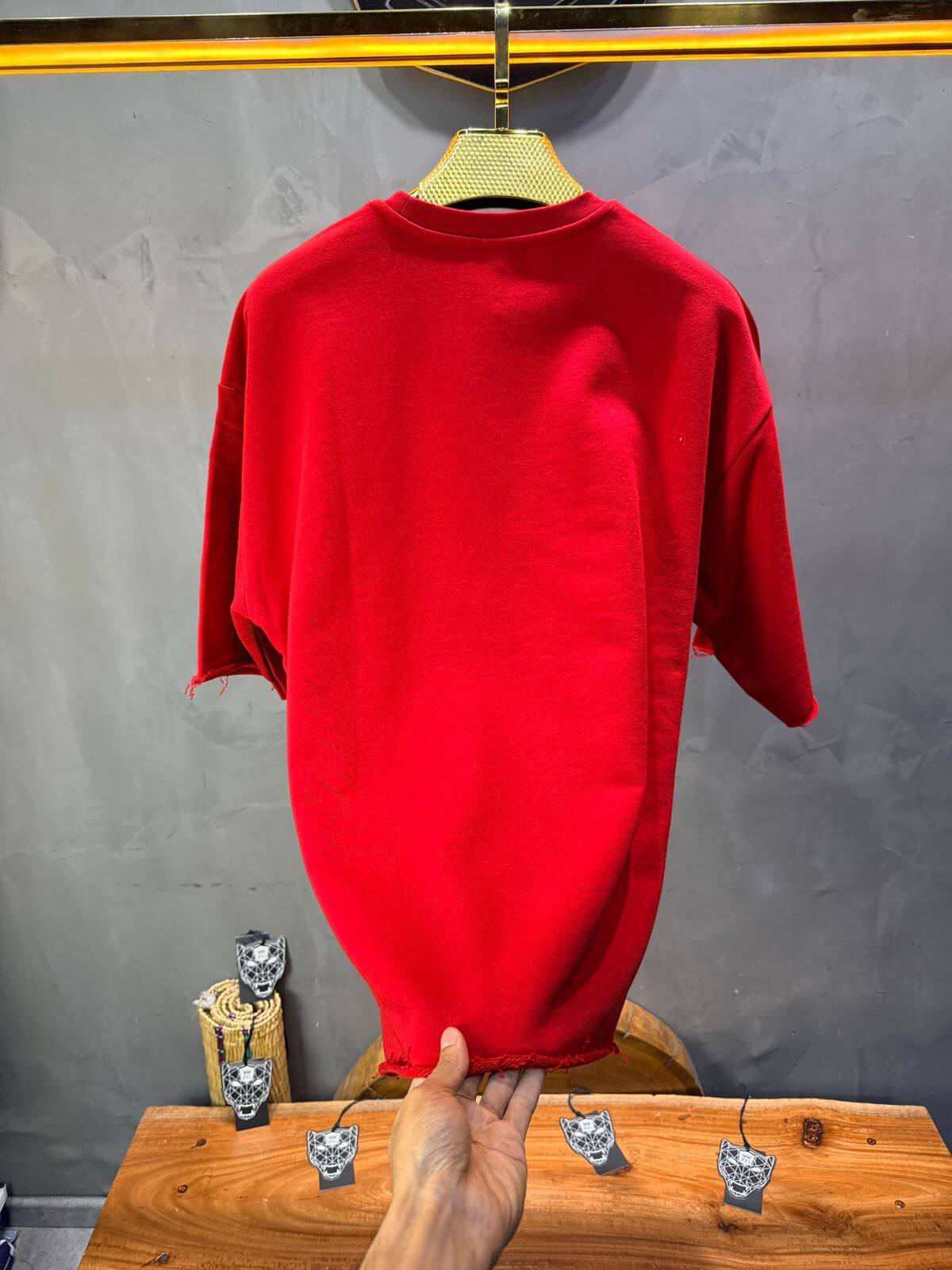 T-Shirt Oversize Red – Tissu Épais 42