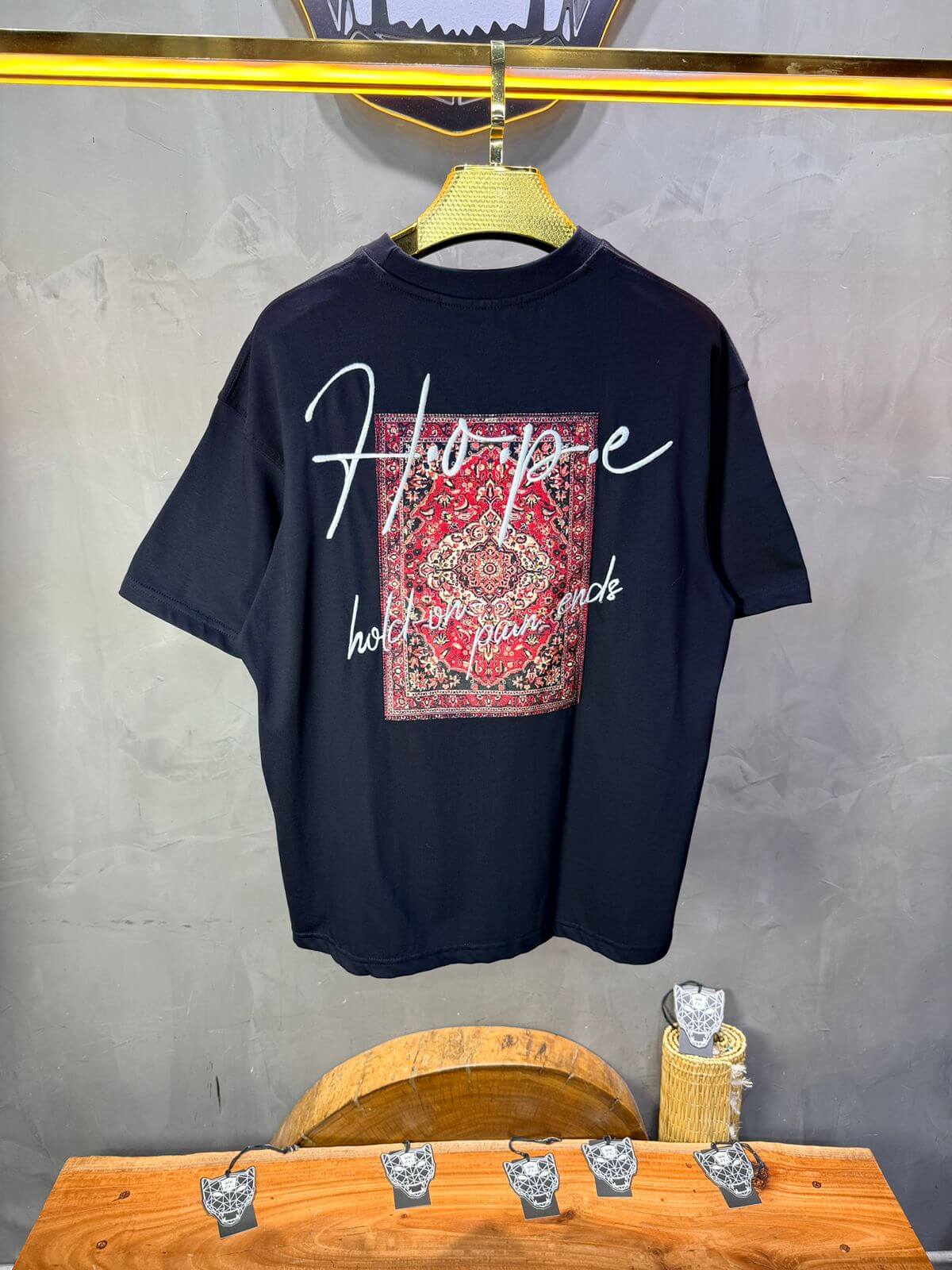 T-Shirt Oversize Navy Blue — Tapis Persan Rouge 5064