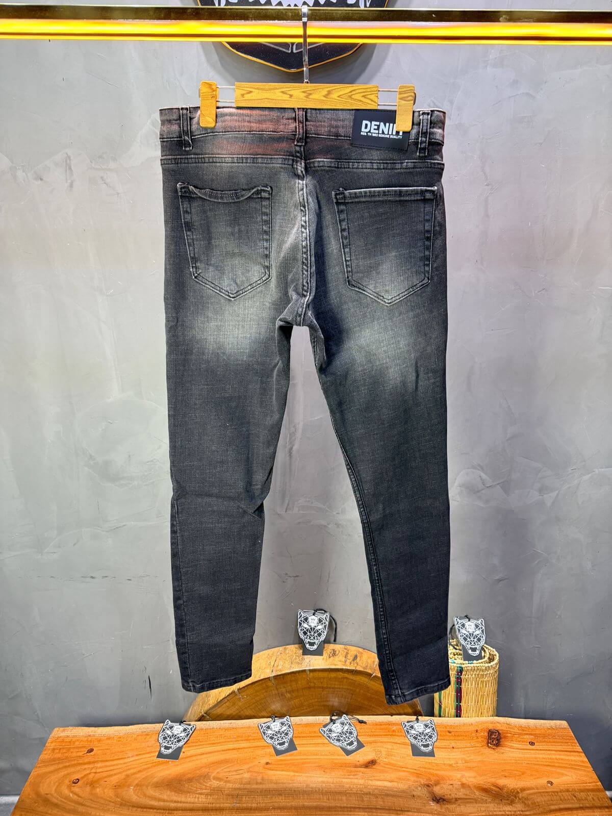 Jean Slim Gris Anthracite Destroyed — Scratches 002