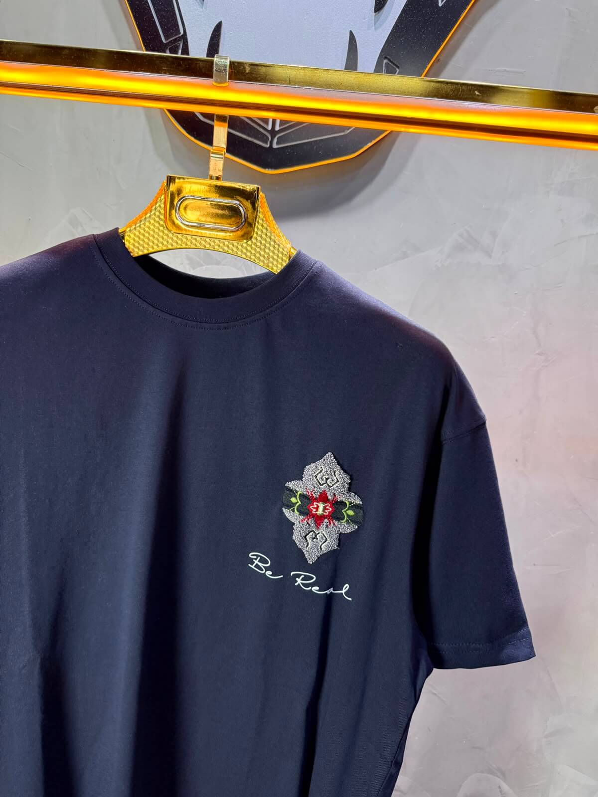 T-Shirt Oversize Be Real — Navy Blue 5176