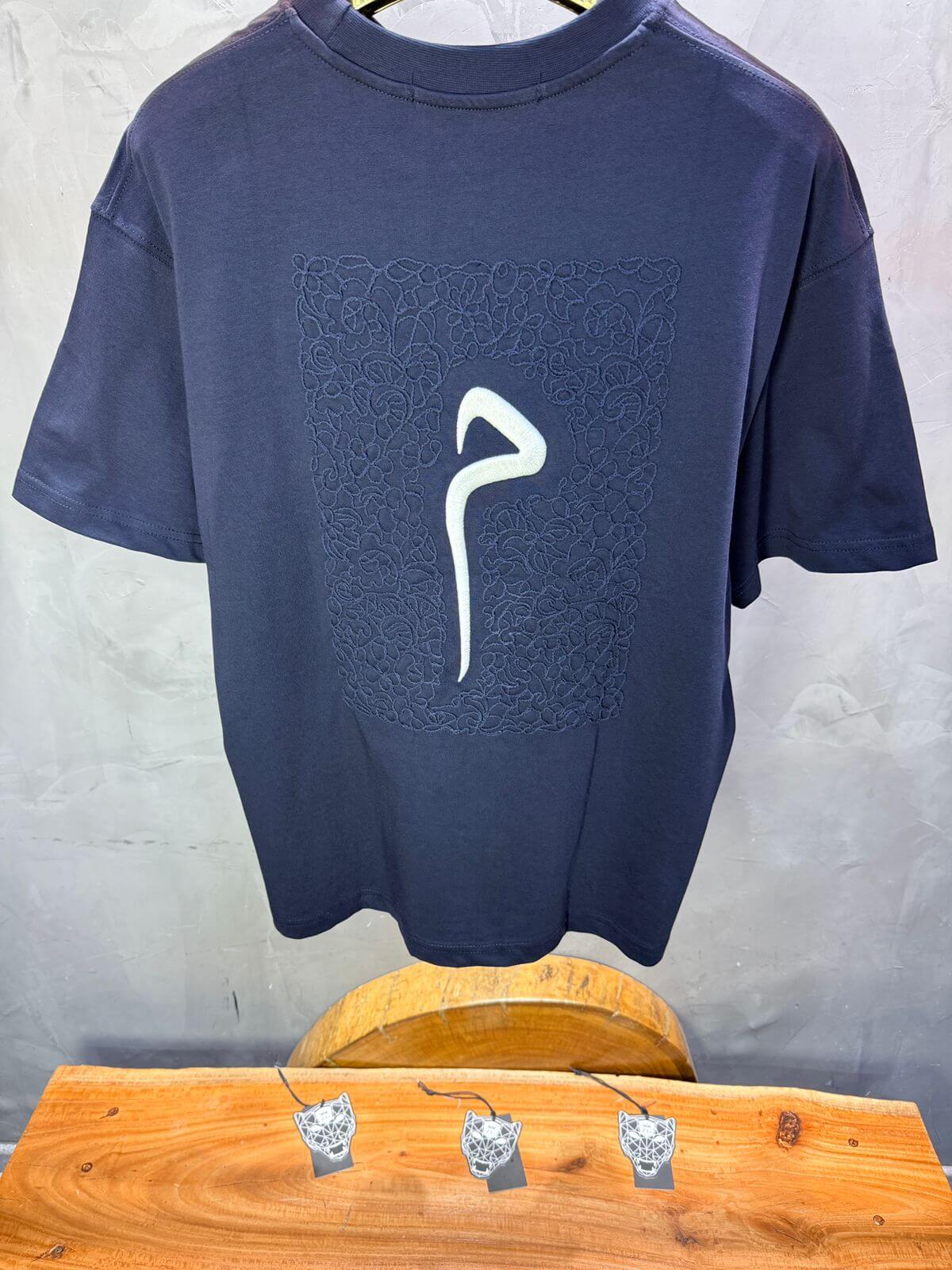 T-Shirt Oversize Meem — Navy Blue 5082