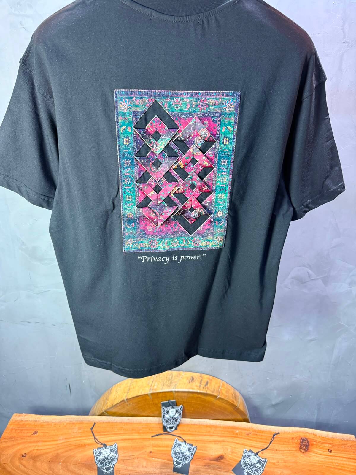 T-Shirt Oversize Privacy is Power — Noir 5138