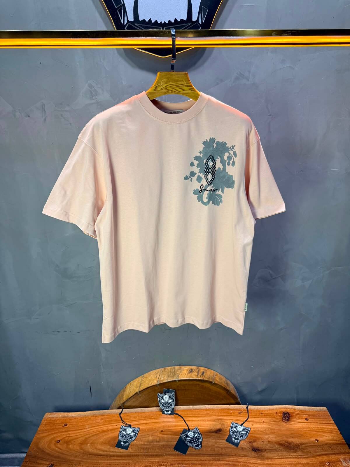 T-Shirt Oversize Urbanity Floral Baroque — Rose 5121