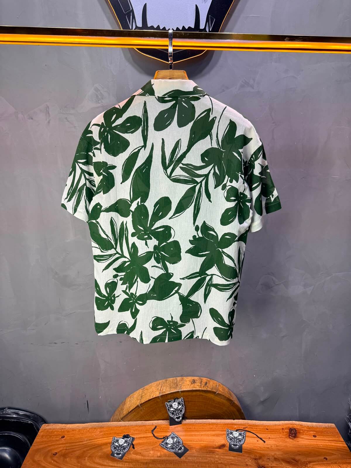 Chemise Floral Ink Brush — Blanc Green 265