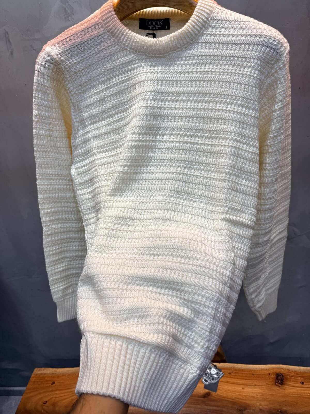 Pull tricot écru Regular size 5545
