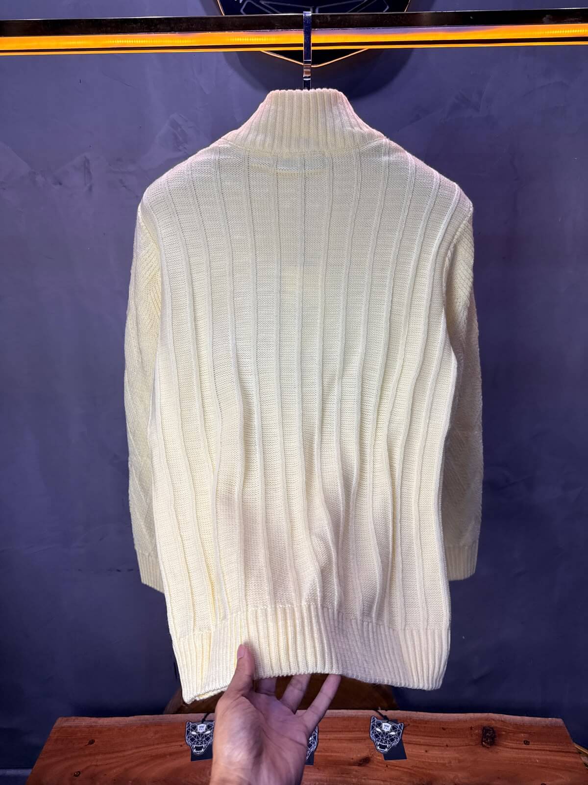 Pull tricot Jaune Pâle Regular size 5520