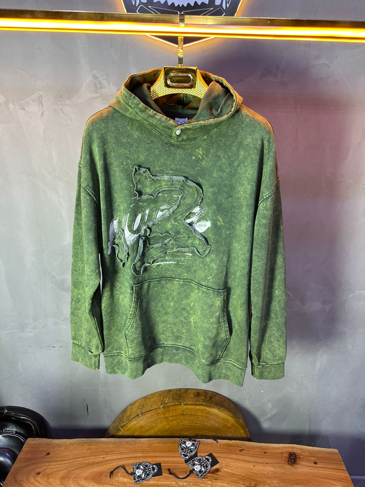 HOODIE MECANIC GREEN MCH056
