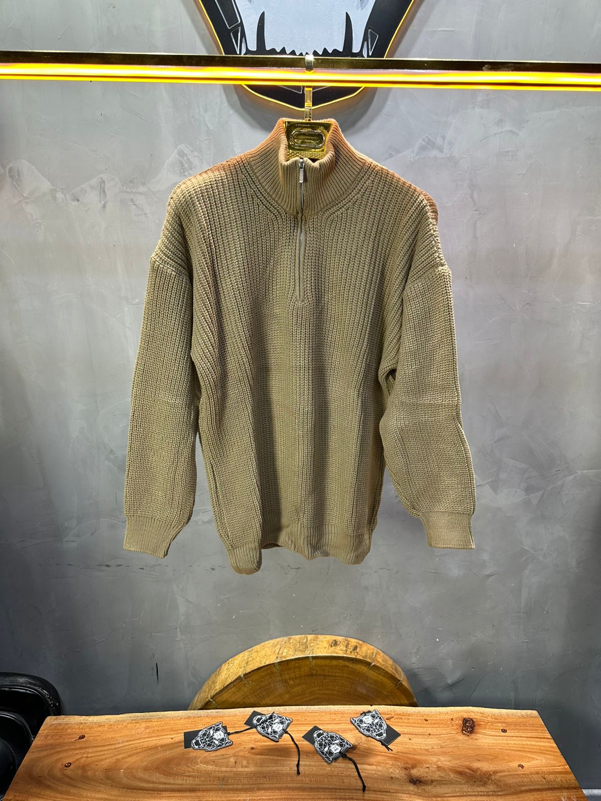 Pull maron Tricot Épais 1902